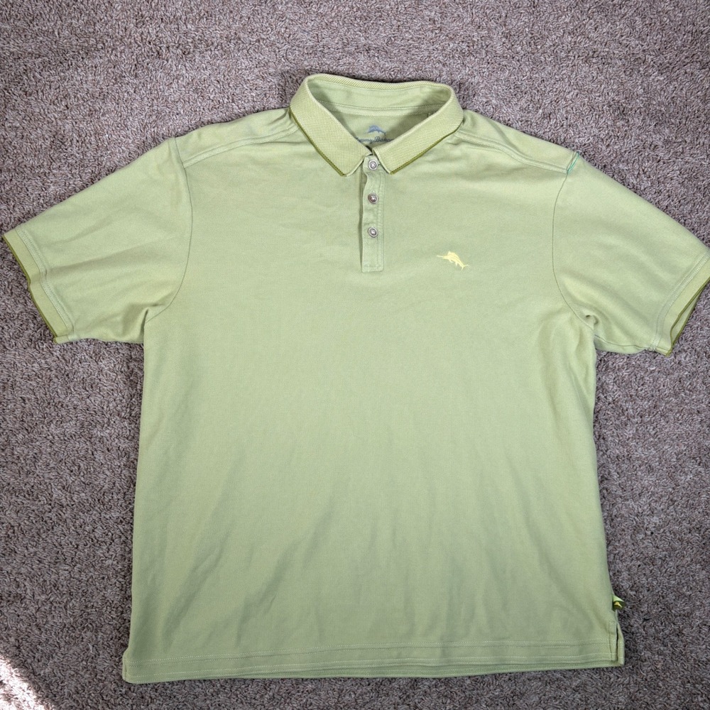 Tommy Bahama Mens Polo Shirt XL Palm Tree Logo Short Sleeve Supima‎ Cotton Golf - Picture 2 of 9
